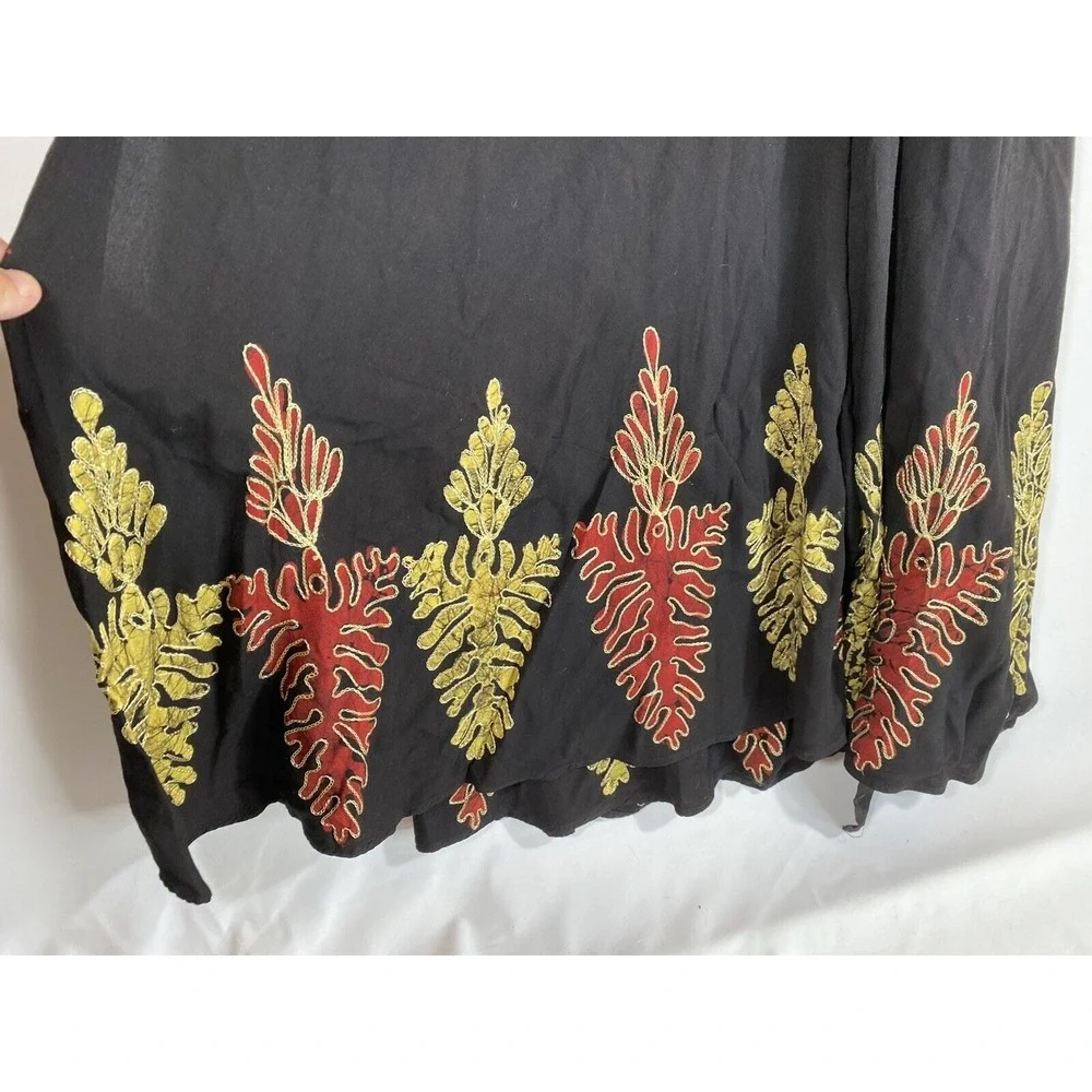 Fashion Terminal Wrap Skirt Womens Embroidered Boho‎ Festival Prairie Casual